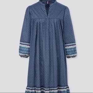 Anna Sui for Uniqlo cotton 3/4 sleeve dress size S
